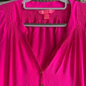 Lilly Pulitzer 100% Silk Blouse Used